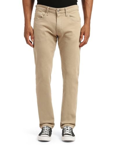 Mavi Marcus Slim Straight Leg Five-pocket Pants - Natural