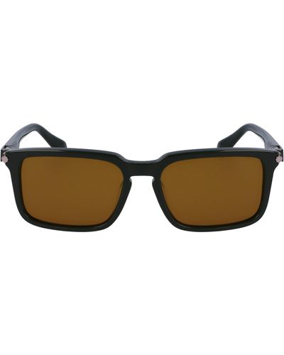 Ferragamo Gancini Evolution 56mm Rectangular Sunglasses - Green