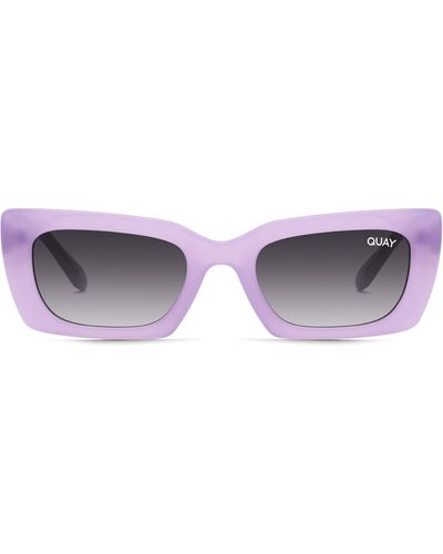 Quay The Dl 34mm Gradient Square Sunglasses - Purple