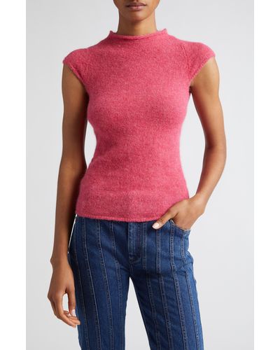 Paloma Wool Guidi Cap Sleeve Alpaca Blend Sweater - Pink