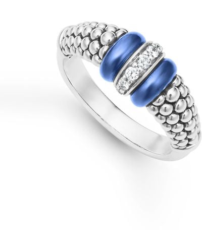Lagos Blue Caviar Diamond Link Ring
