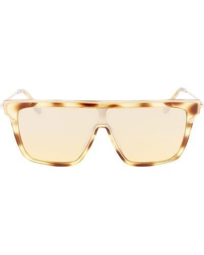 Victoria Beckham 53mm Shield Sunglasses - Natural