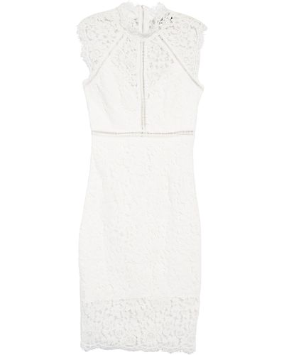 Bardot Lace Sheath Dress - White