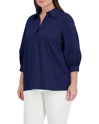 Foxcroft Frankie Button-up Shirt - Blue