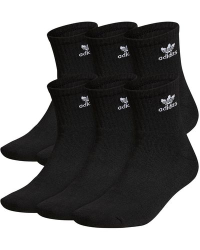 adidas Originals Trefoil 6-pack Quarter Socks - Black