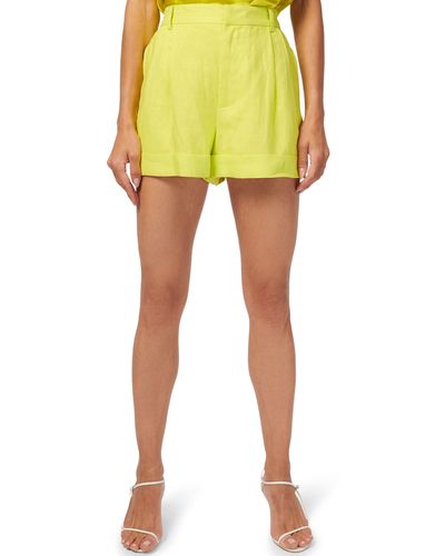 Cami NYC Ravi High Waist Linen Shorts - Yellow