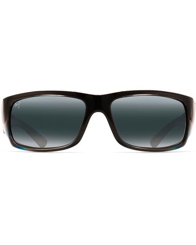 Maui Jim World Cup 64mm Polarized Oversize Sport Sunglasses - Black