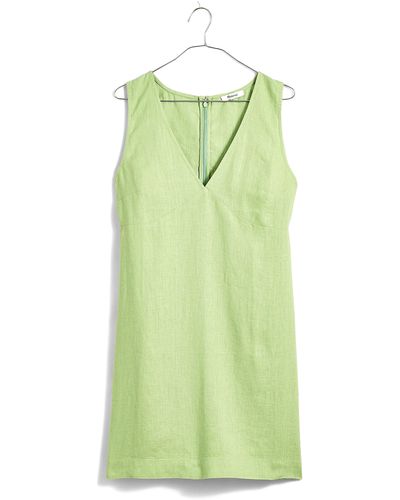 Madewell Ariana Linen Minidress - Green