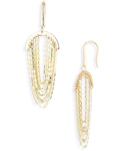 Lana Jewelry Nude Fringe Drop Earrings - Metallic