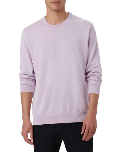 Bugatchi Mélange Cotton Sweater - Purple