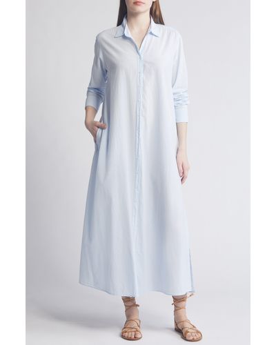 Xirena Xírena Boden Long Sleeve Cotton Shirtdress - White