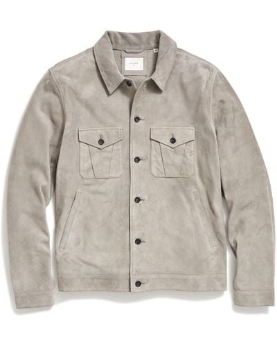 Billy Reid Suede Shirt Jacket - Gray