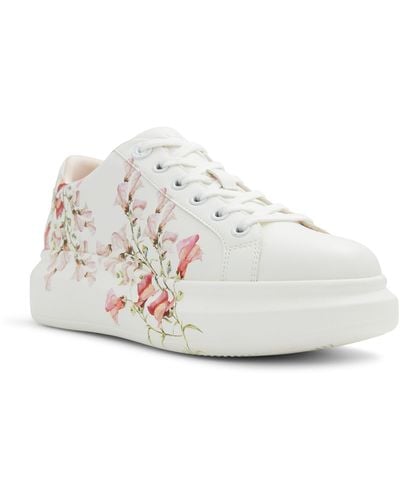 ALDO Peono Floral Platform Sneaker - White
