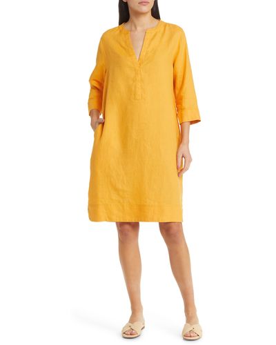 Masai Nokolo Linen Shift Dress - Yellow