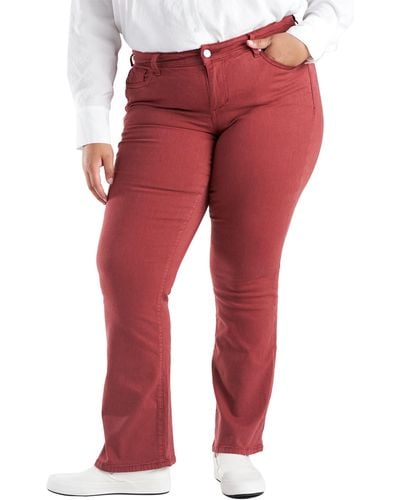 Slink Jeans High Waist Bootcut Jeans - Red