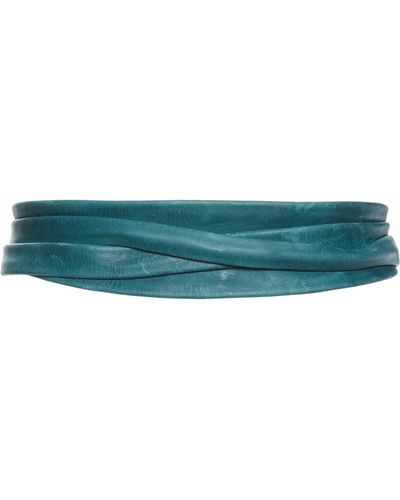 Ada Leather Wrap Belt - Green
