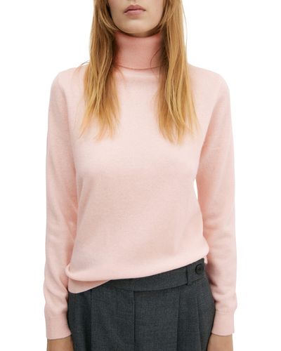 Mango Turtleneck Cashmere Sweater - Pink