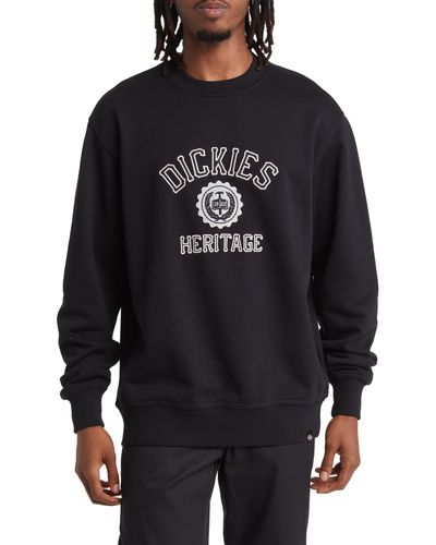 Dickies Oxford Logo Appliqué Crewneck Sweatshirt - Black
