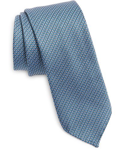 BOSS Neat Geometric Tie - Blue