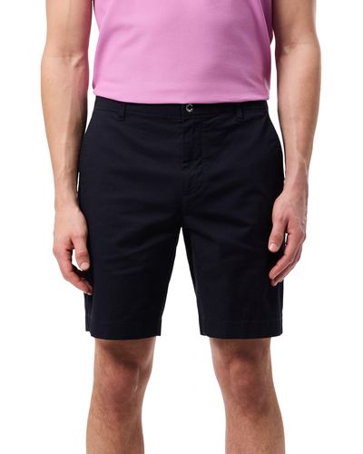 Psycho Bunny Diego Flat Front Stretch Cotton Chino Shorts - Blue