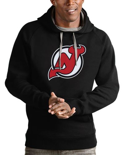 Antigua New Jersey Devils Logo Victory Pullover Hoodie At Nordstrom - Black