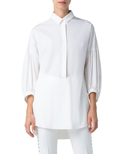 Akris Punto Cotton Poplin Shirt - White