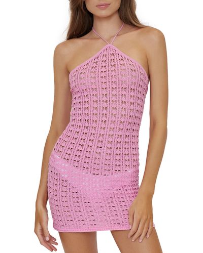 PQ Swim Liv Crochet Cover-up Dress - Purple