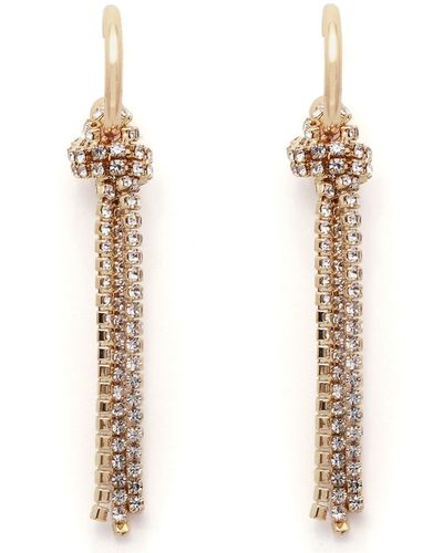 petit moments Knotted Glitz Drop Earrings - Natural