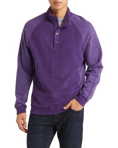 Tommy Bahama Sport Scrimmage Snap Sweatshirt - Purple