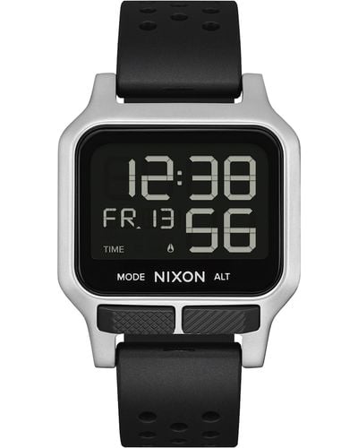 Nixon Heat Digital Rubber Strap Watch - Black