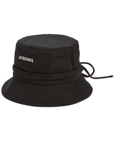 Jacquemus Le Bob Gadjo Drawstring Bucket Hat - Black