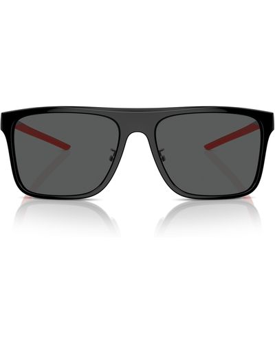 Scuderia Ferrari 58mm Square Sunglasses - Black