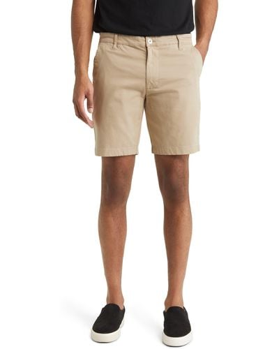 AG Jeans Wanderer 8.5-inch Stretch Cotton Chino Shorts - Natural