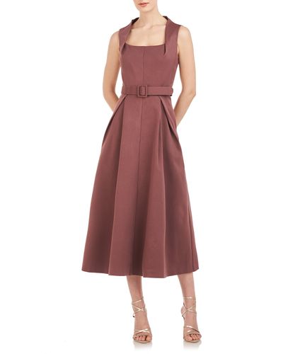 Kay Unger Lucielle Sleeveless Fit & Flare Gown - Purple