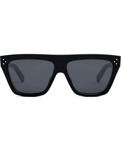 Celine Bold 3 Dots 58mm Flat Top Sunglasses - Black