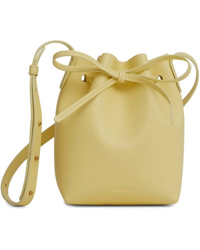 Mansur Gavriel Mini Mini Leather Bucket Bag - Metallic