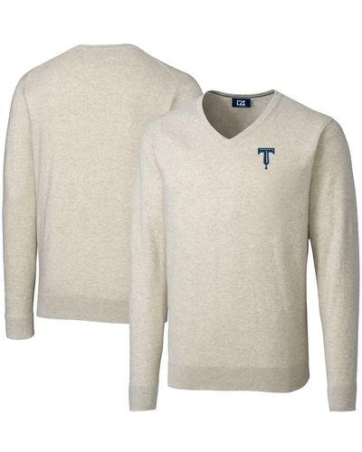 Cutter & Buck Tulsa Drillers Lakemont Tri-blend V-neck Pullover Sweater At Nordstrom - White
