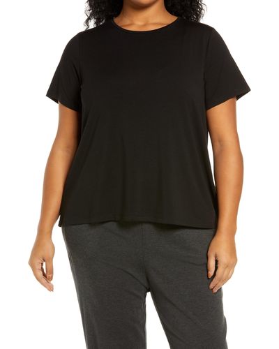 Eileen Fisher Fine Stretch Jersey T-shirt - Black
