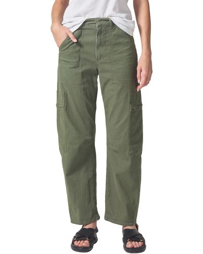Citizens of Humanity Marcelle Low Rise Barrel Cargo Pants - Green