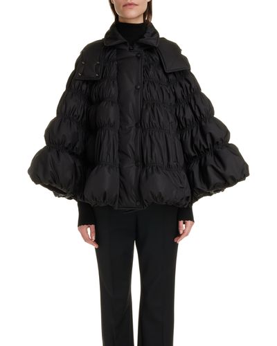 Chloé Quilted Bubble Hooded Down Puffer Coat - Black