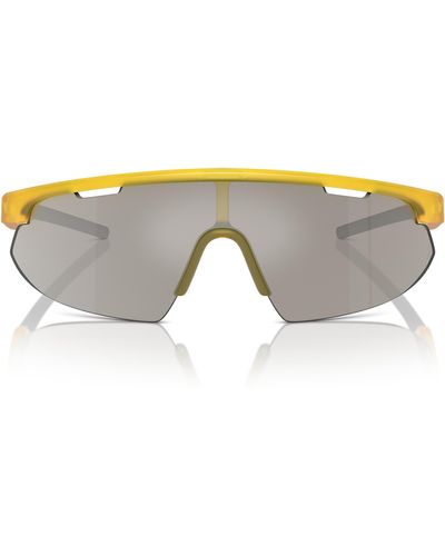 Scuderia Ferrari 41mm Irregular Shield Sunglasses - Yellow
