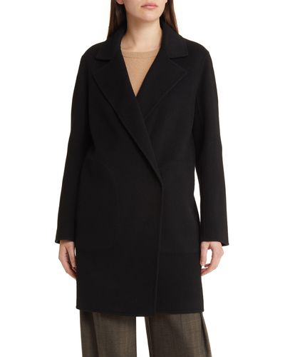 Theory New Divide Wool & Cashmere Coat - Black