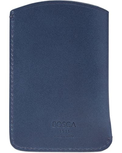 Bosca Italo Envelope Leather Card Case - Blue