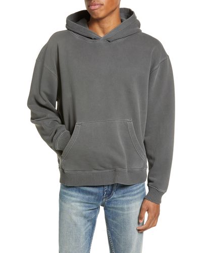 Elwood Core Oversize Organic Cotton Brushed Terry Hoodie - Gray