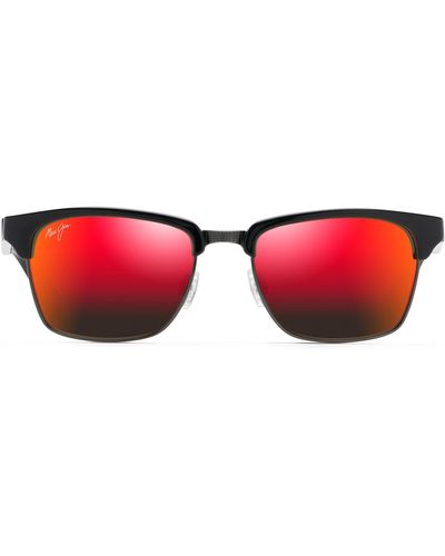 Maui Jim Kawika 54mm Polarized Square Sunglasses - Red