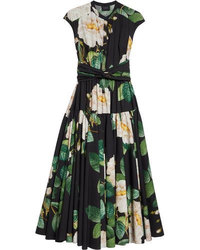 Giambattista Valli Giant Bloom Print Maxi Dress - Green