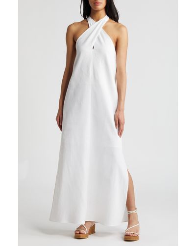 Halogen® Halogen(r) Twist Neck Maxi Dress - White