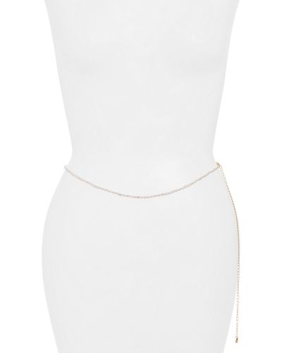 BP. Imitation Pearl Belly Chain - White