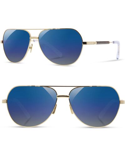 Shwood 'redmond' 58mm Polarized Aviator Sunglasses - Blue