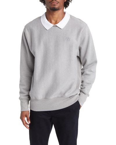 Vans Polo Collar Sweatshirt - Gray